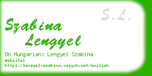 szabina lengyel business card